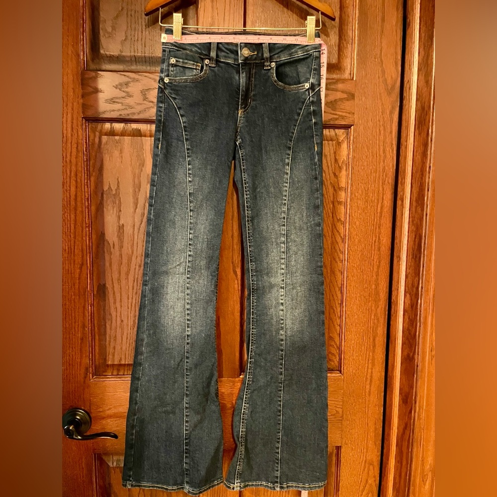 Garage Blue Flare Wide Leg Jeans